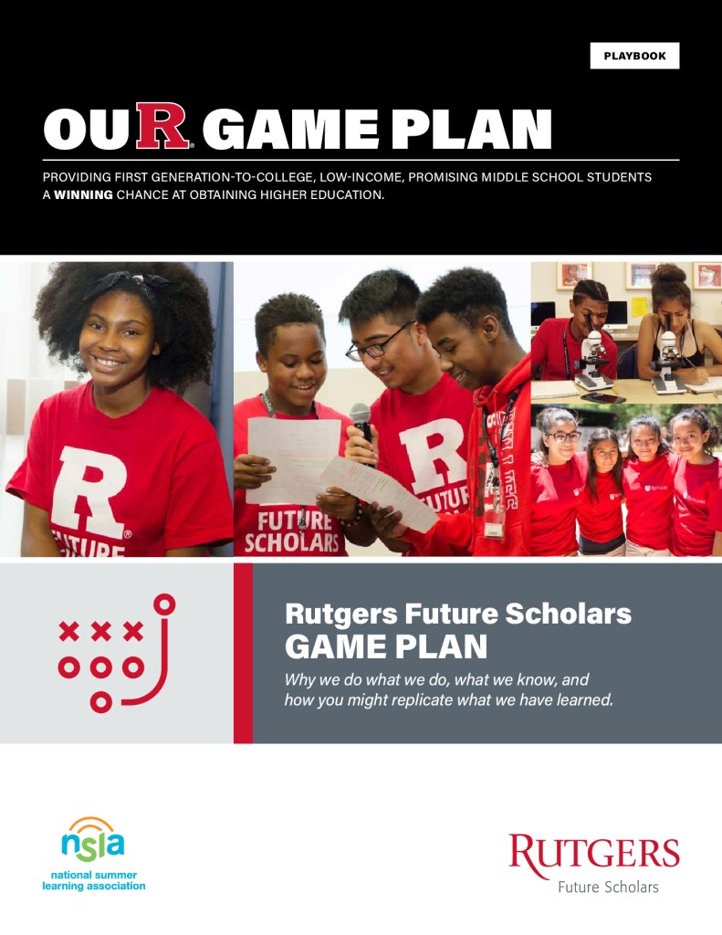 Rutgers Future Scholars Game Plan Summer Learning